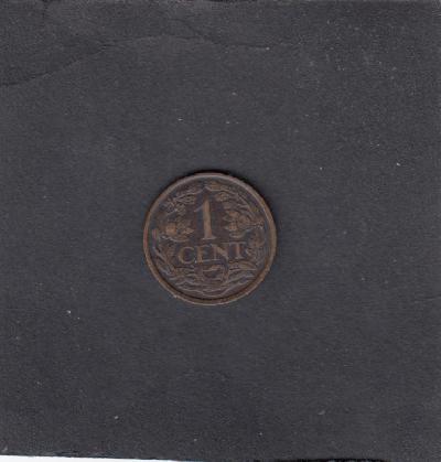 Beschrijving: 1 Cent WILHELMINA 